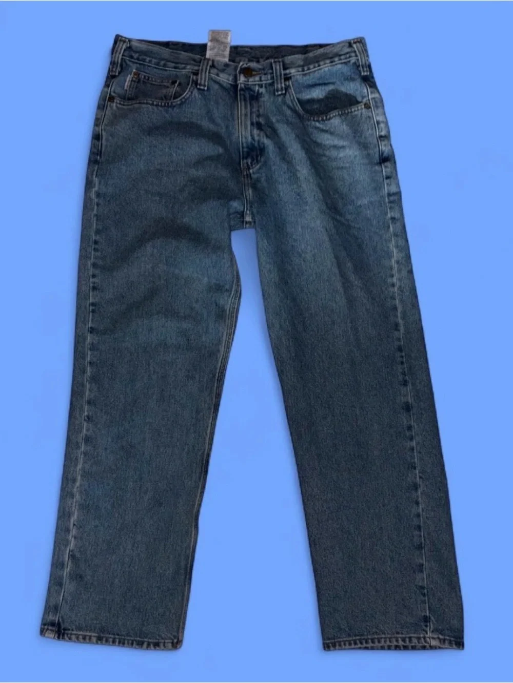 Carhartt Men's Relaxed Straight-Leg Jeans in Dark Blue